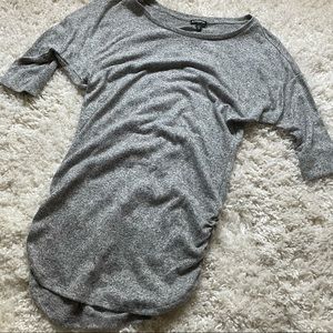 Express Gray 3/4 Sleeve Shirt